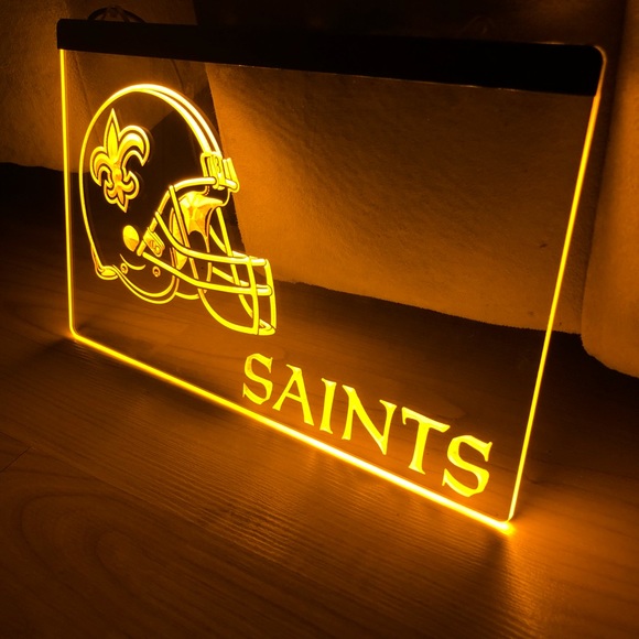 NEW ORLEAN SAINTS LED NEON LIGHT SIGN 8x12 - Picture 2 of 3